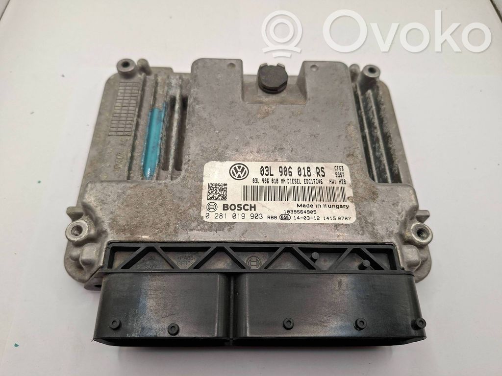 Engine control unit/module   03L906018RS,0281019903,03L906018MH