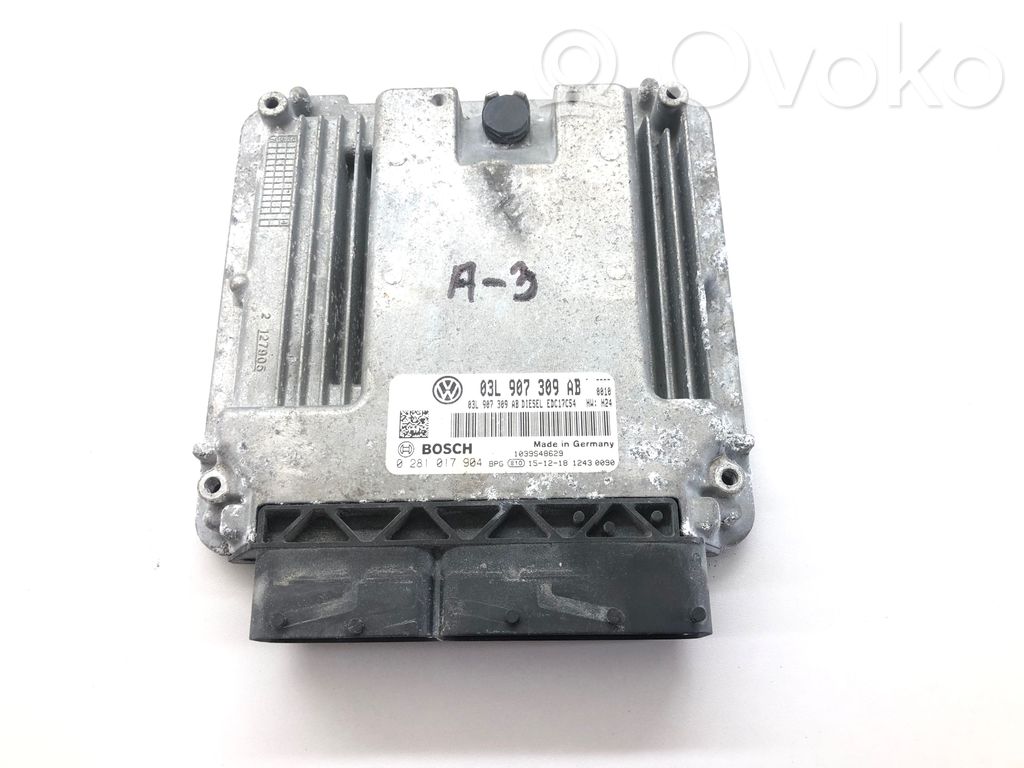 Engine control unit/module   03L907309AB,0281017904