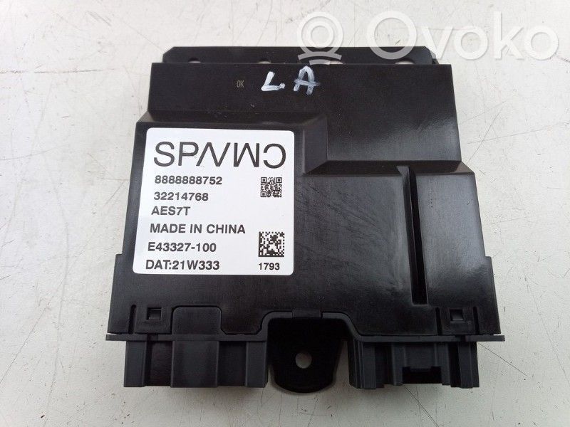 Polestar 2 Trunk lid opening control unit