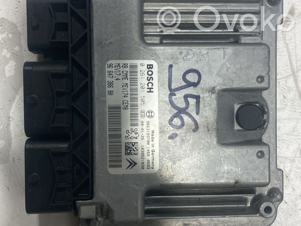 Engine control unit/module ECU   9664738680,0261201505,8FS