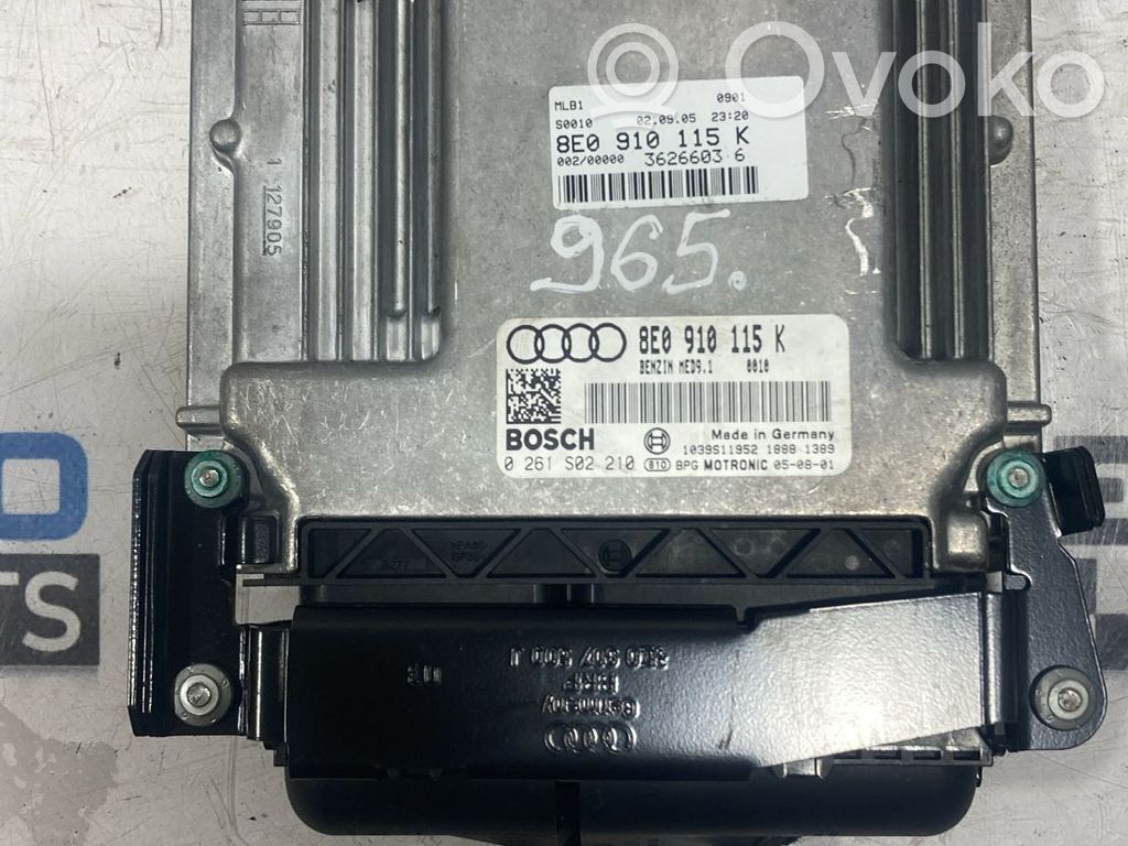 Engine control unit/module ECU   8E0910115K,BWE