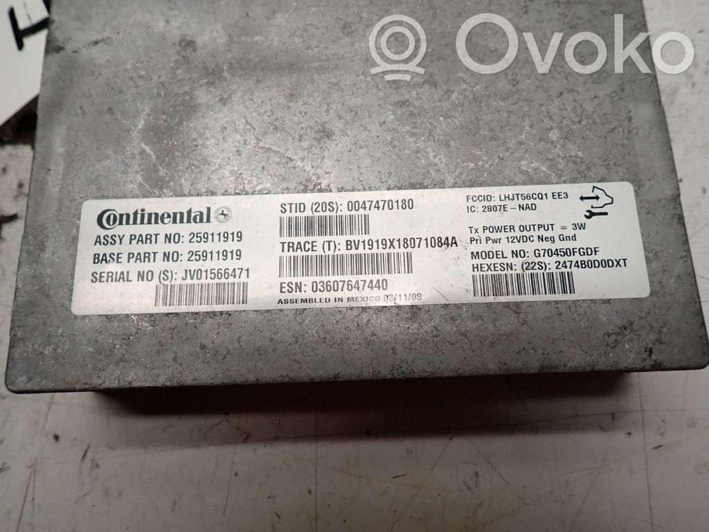 Chevrolet Tahoe Other control units/modules 