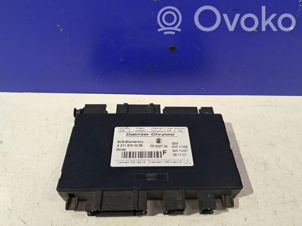 Module de commande de siège   A2118704085