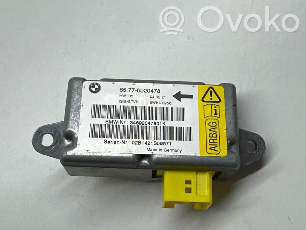 Unidad de control/módulo del Airbag   6920478,65776920478