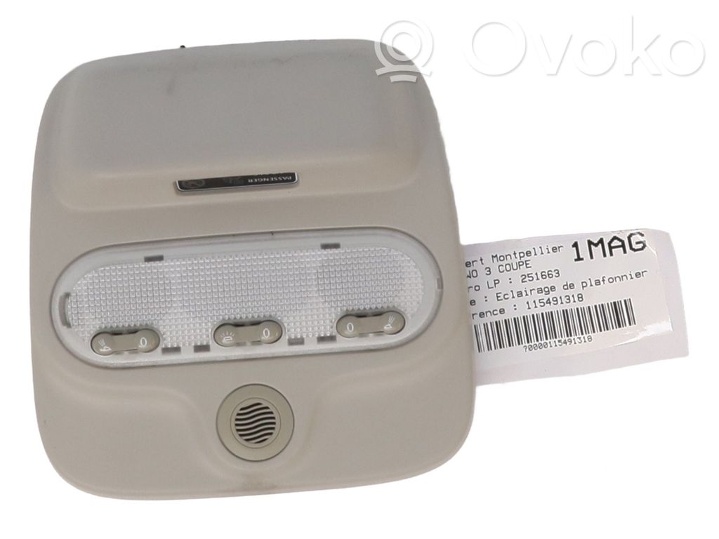 Smart ForTwo III C453 Front seat light 