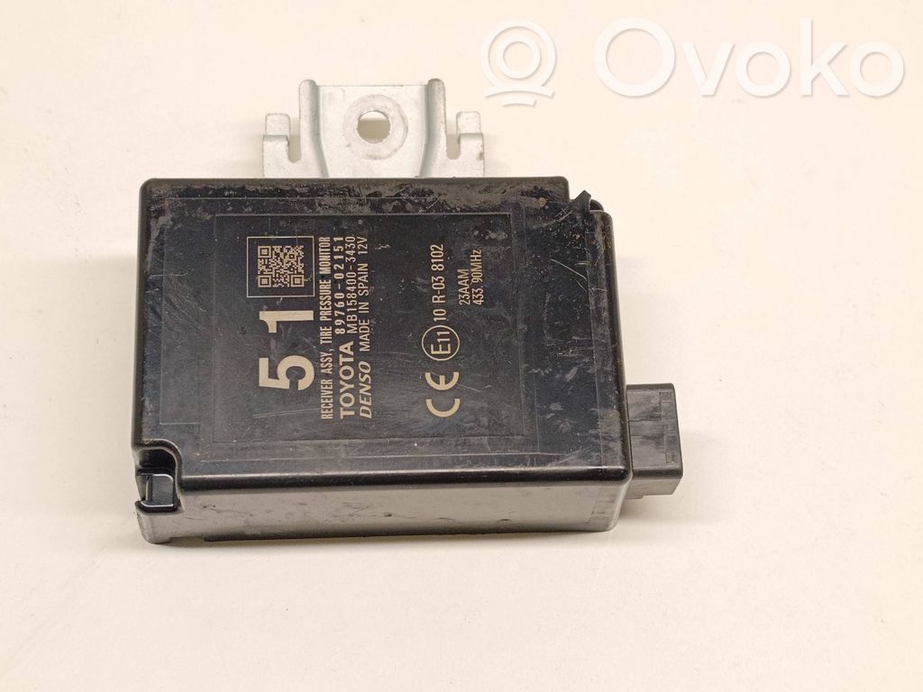Toyota Auris E180 Sterownik / Moduł kontroli ciśnienia w oponach 