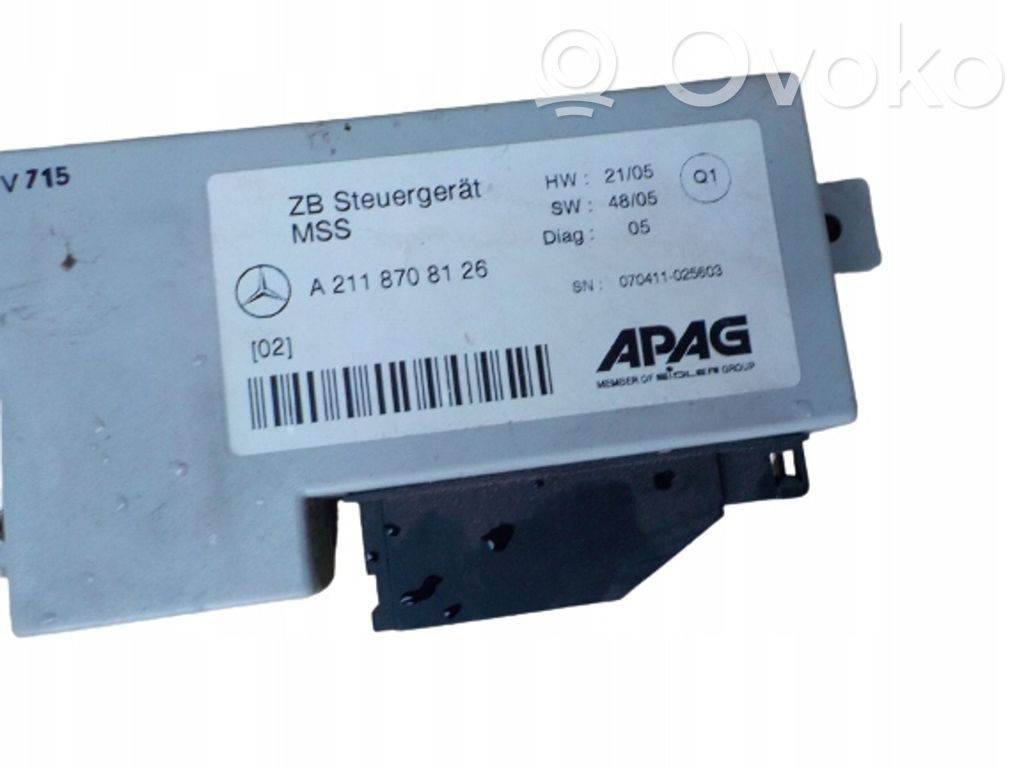 Mercedes-Benz E W211 Other control units/modules 