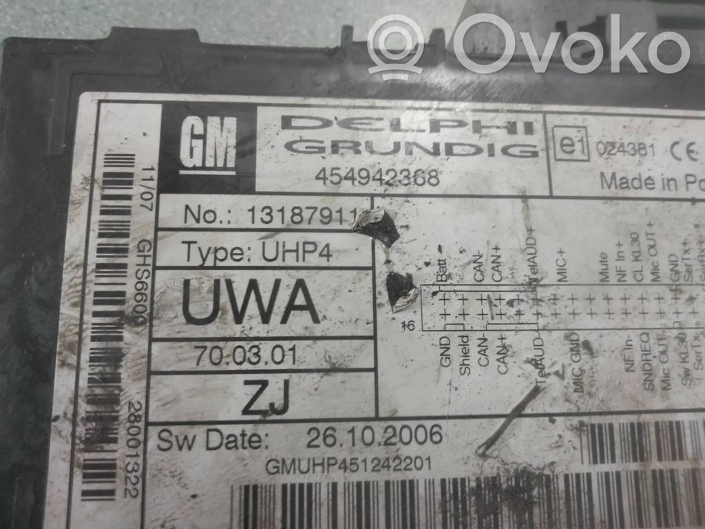 Opel Zafira B Unitate/modul control telefon 