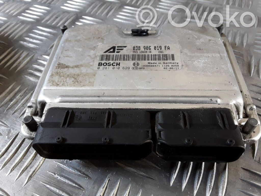 Engine control unit/module   038906019FA,0281010629,1039S00471