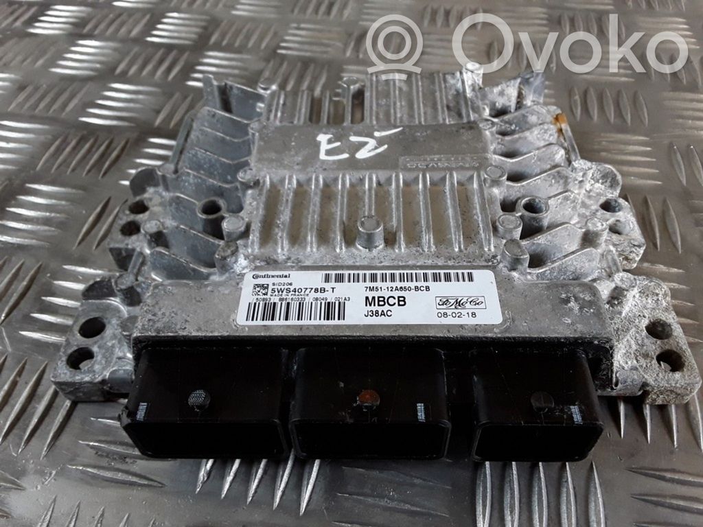 Unidad de control/módulo del motor   5WS40778BT,7M5112A650BCB