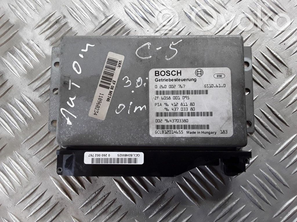 Gearbox control unit/module   0260002767,ZF6058001095,9641281180