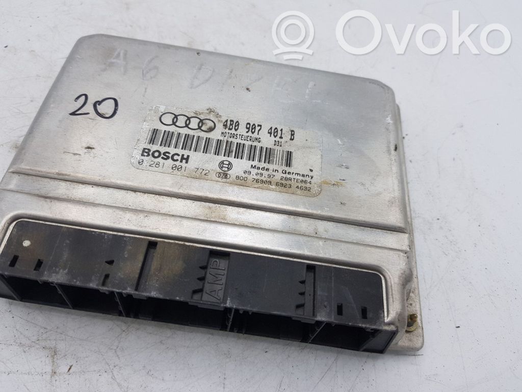 Engine control unit/module   4B0907401B,0281001772