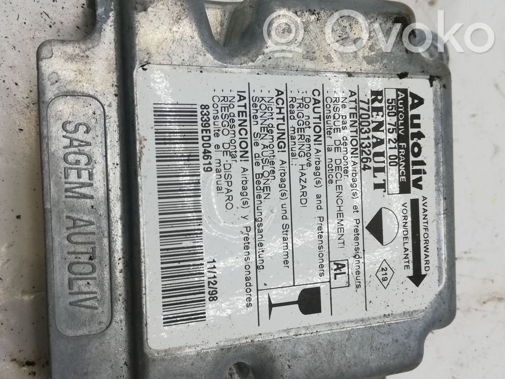 Opel Movano A Airbag control unit/module 