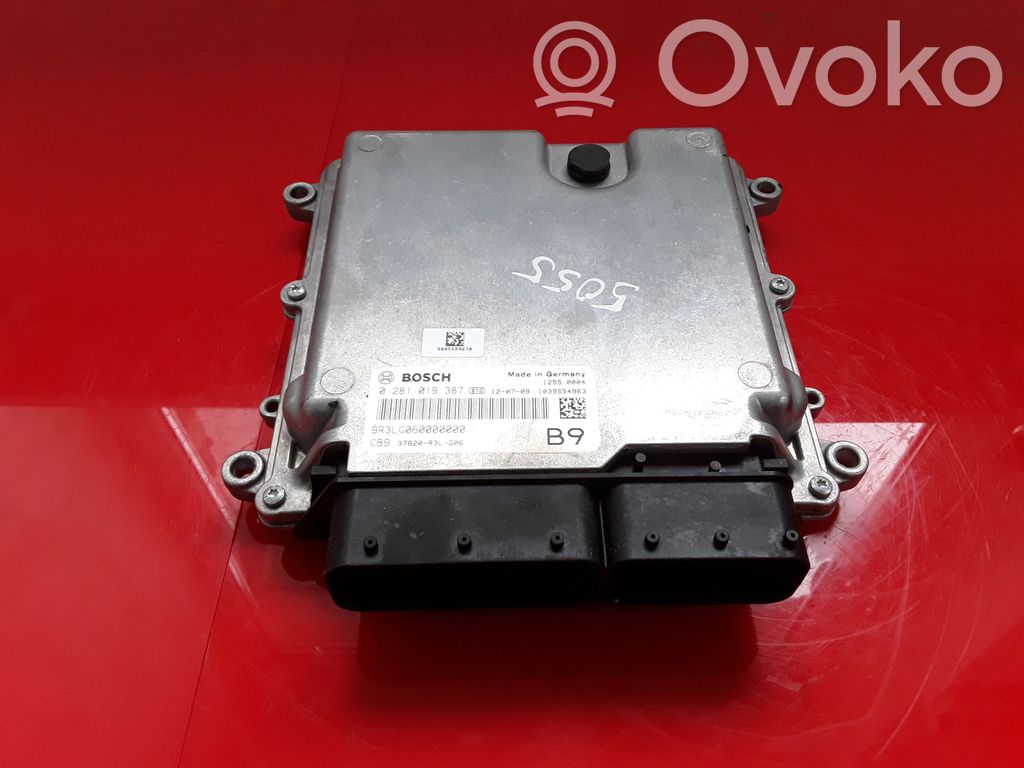 Engine control unit/module   0281019387,37820R3LG06,1039S54963