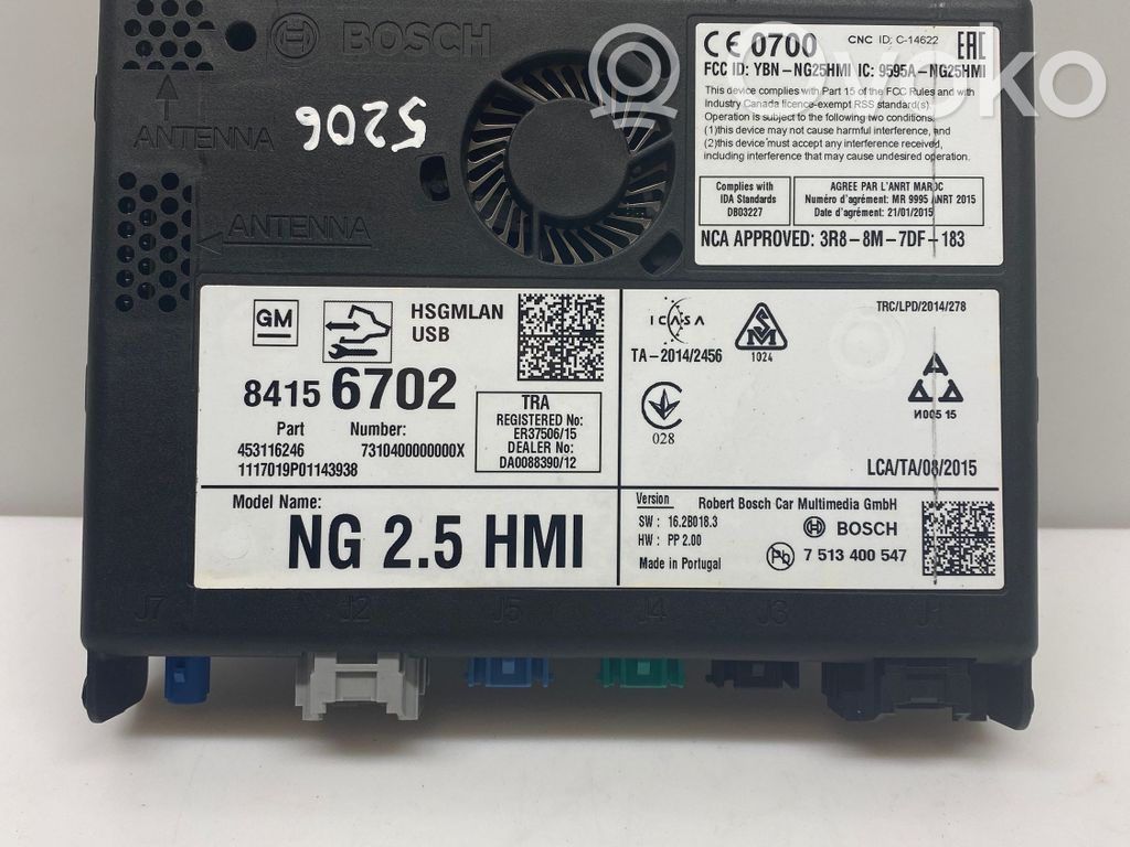 Opel Astra K Moduł / Sterownik GPS 