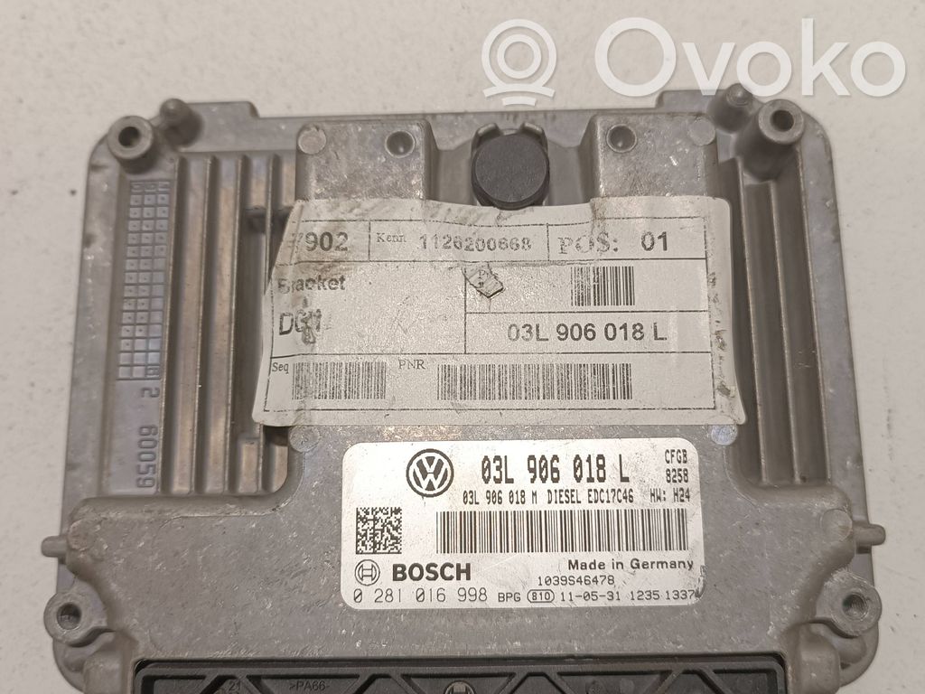 Engine control unit/module   03L906018L,03L906018M,0281016998