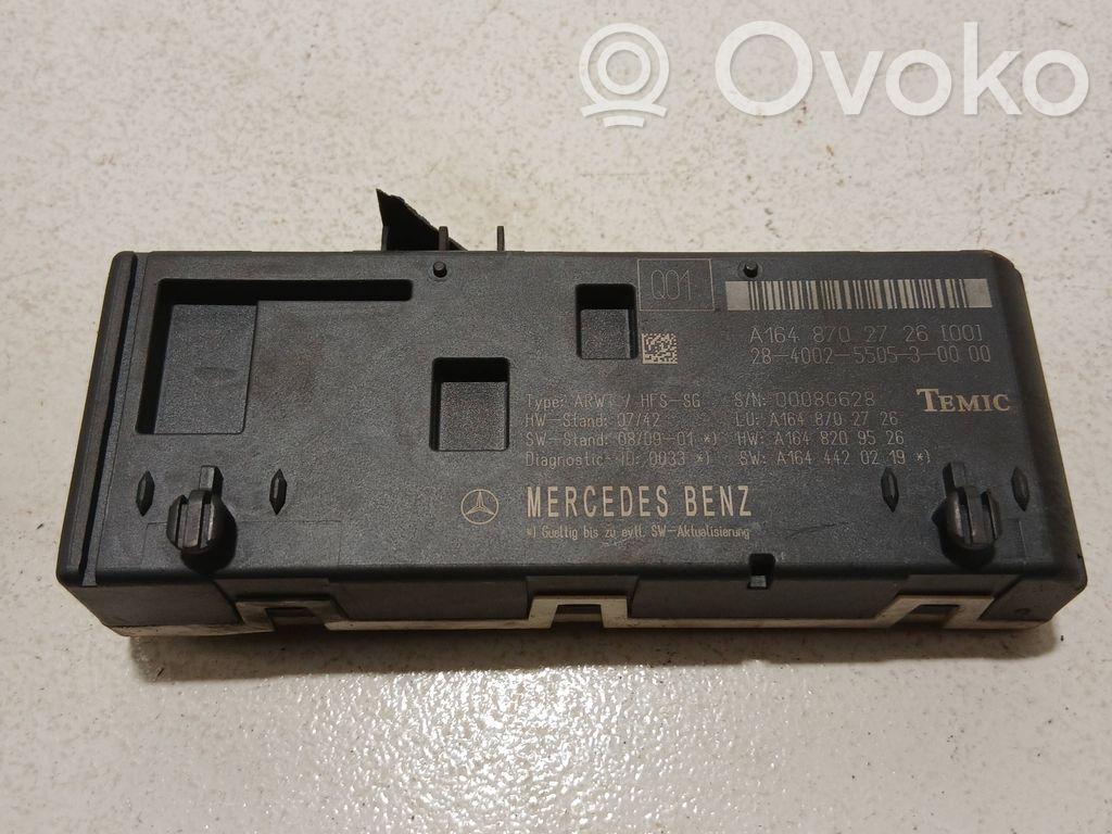 Sterownik / Moduł elektrycznej klapy tylnej / bagażnika   A1648702726,00080628,284002550530