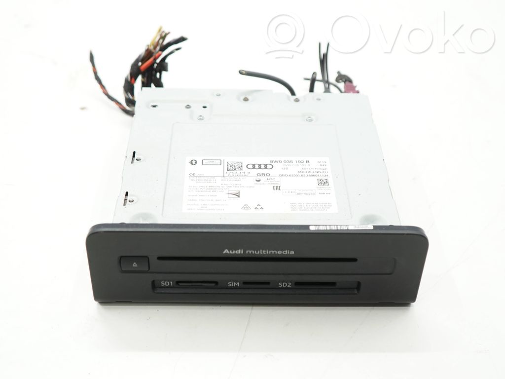 Panel / Radioodtwarzacz CD/DVD/GPS   8W0035192BACR,8W0035192B