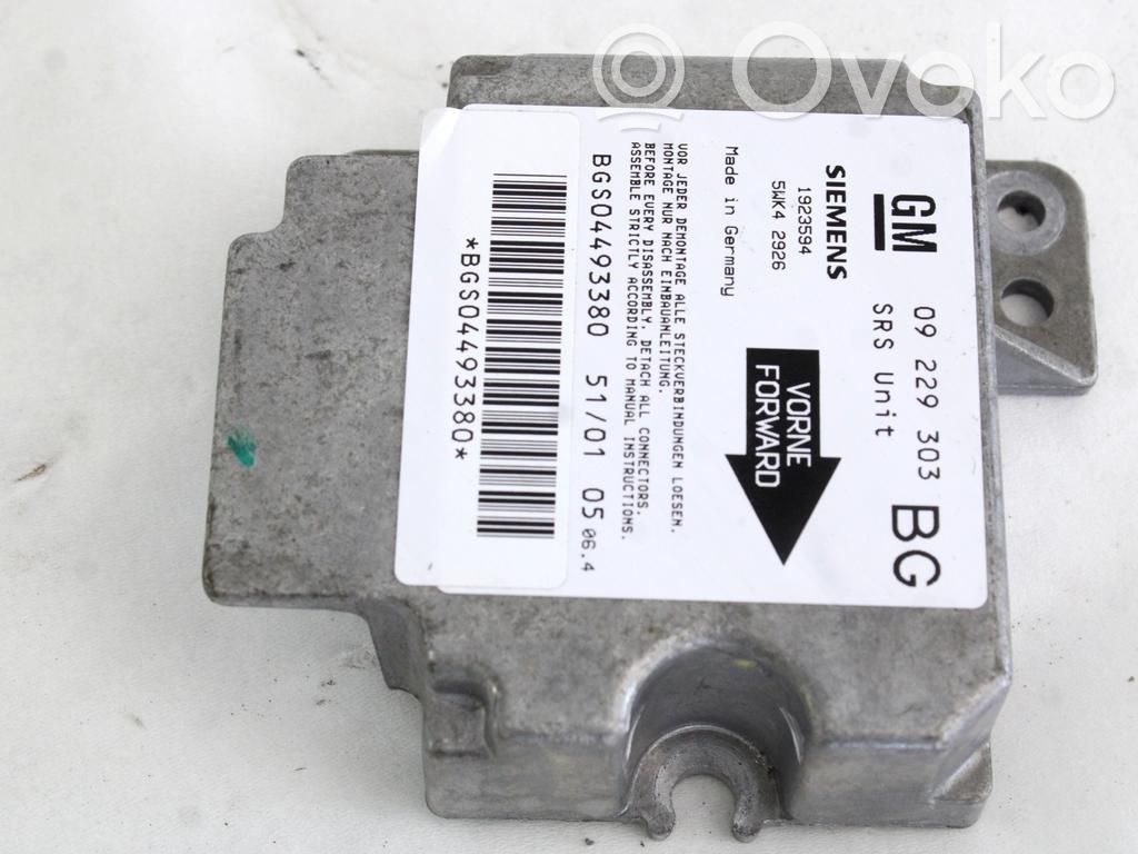 Opel Zafira A Unidad de control/módulo del Airbag 