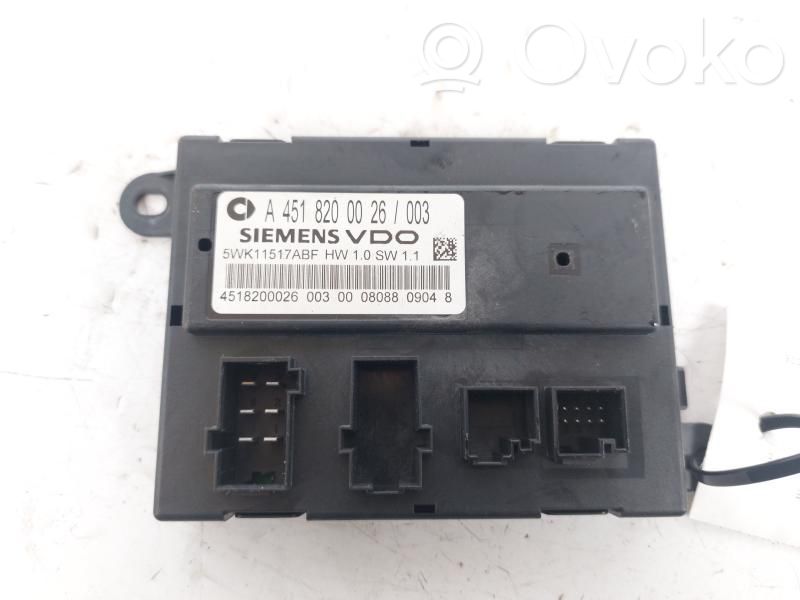 Smart ForTwo II Unité de commande / module de verrouillage centralisé porte 