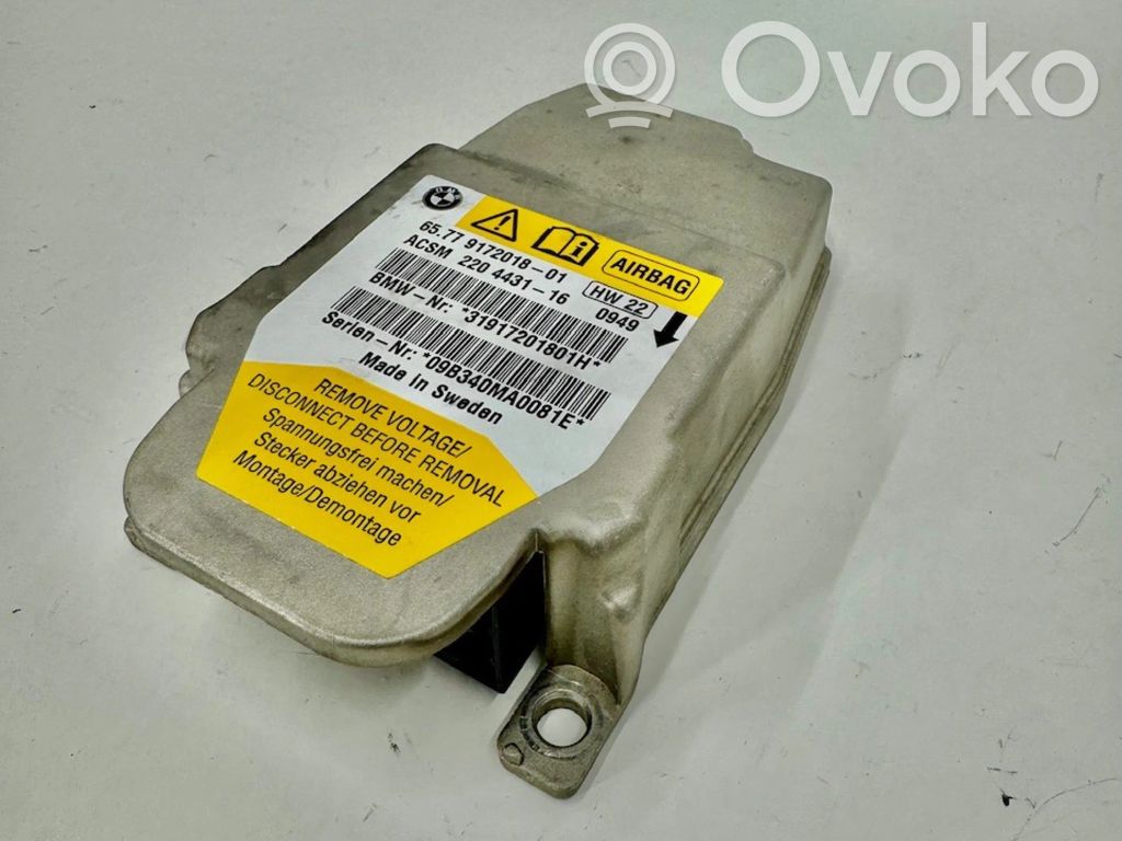 Airbag control unit/module   9172018,220443116,31917201801H