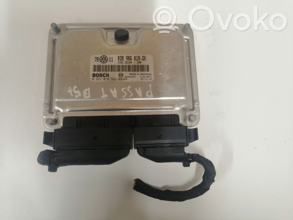 Engine control unit/module   0281010943,038906019GK,28SA5457