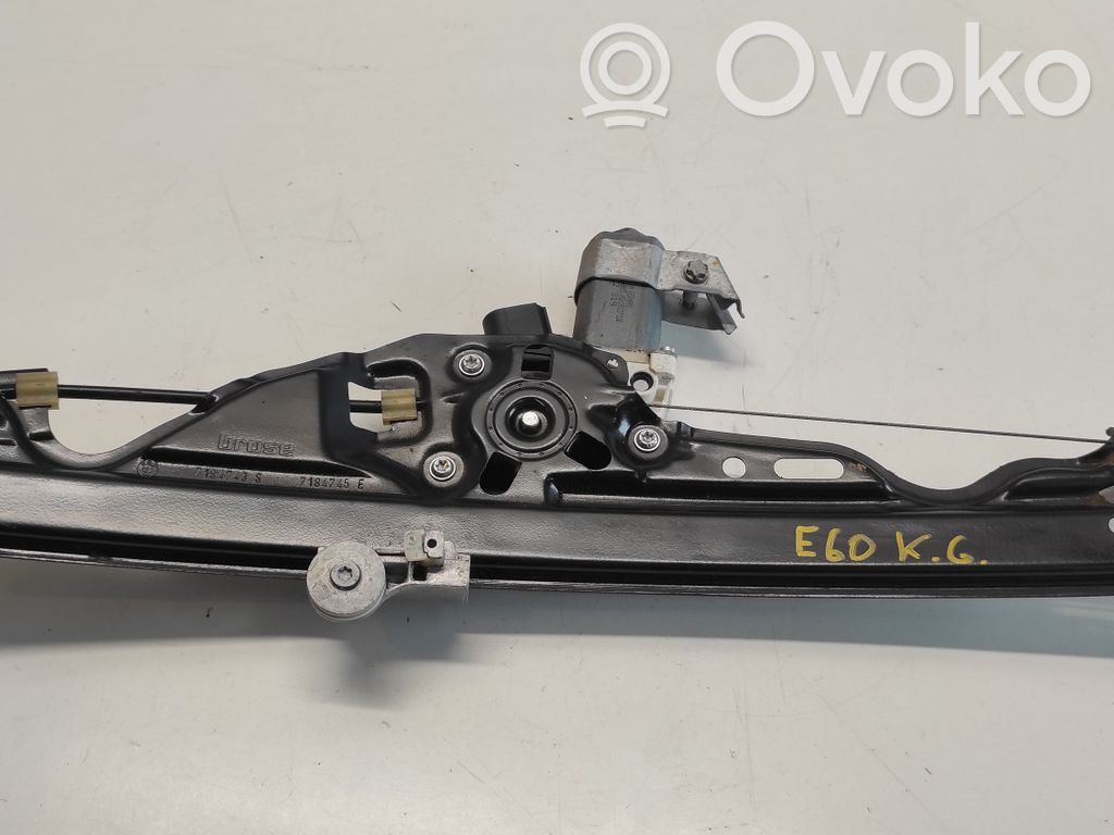 BMW 5 E60 E61 Rear door window regulator with motor 