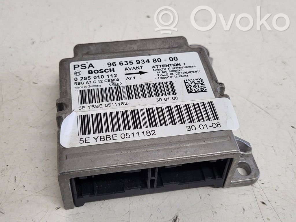 Peugeot 207 Airbag control unit/module 