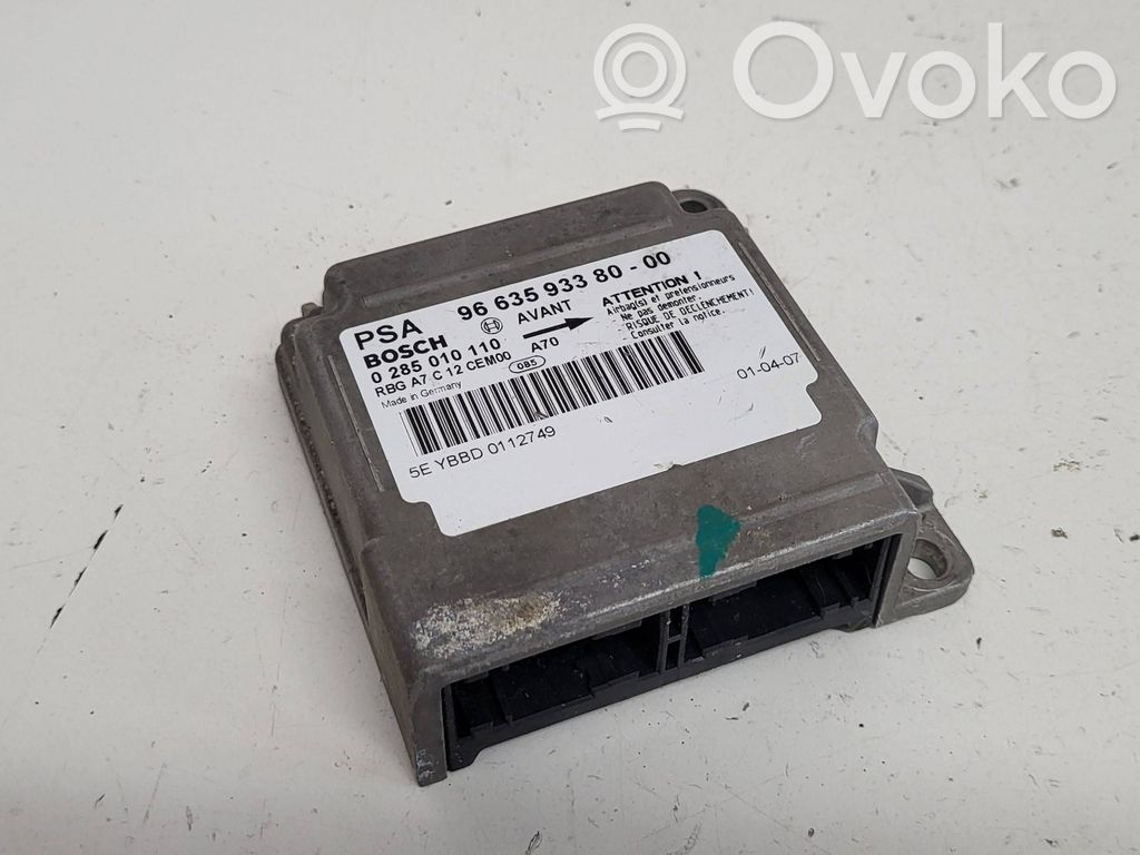 Peugeot 207 Airbag control unit/module 