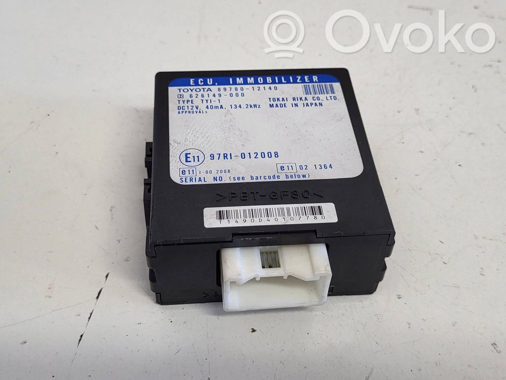 Immobilizer control unit/module   8978012140,626149000