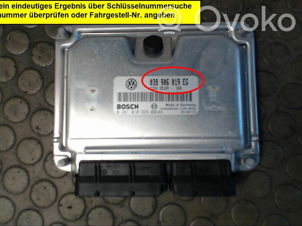 Engine control unit/module   038906019KE,0281010928,038906019EG