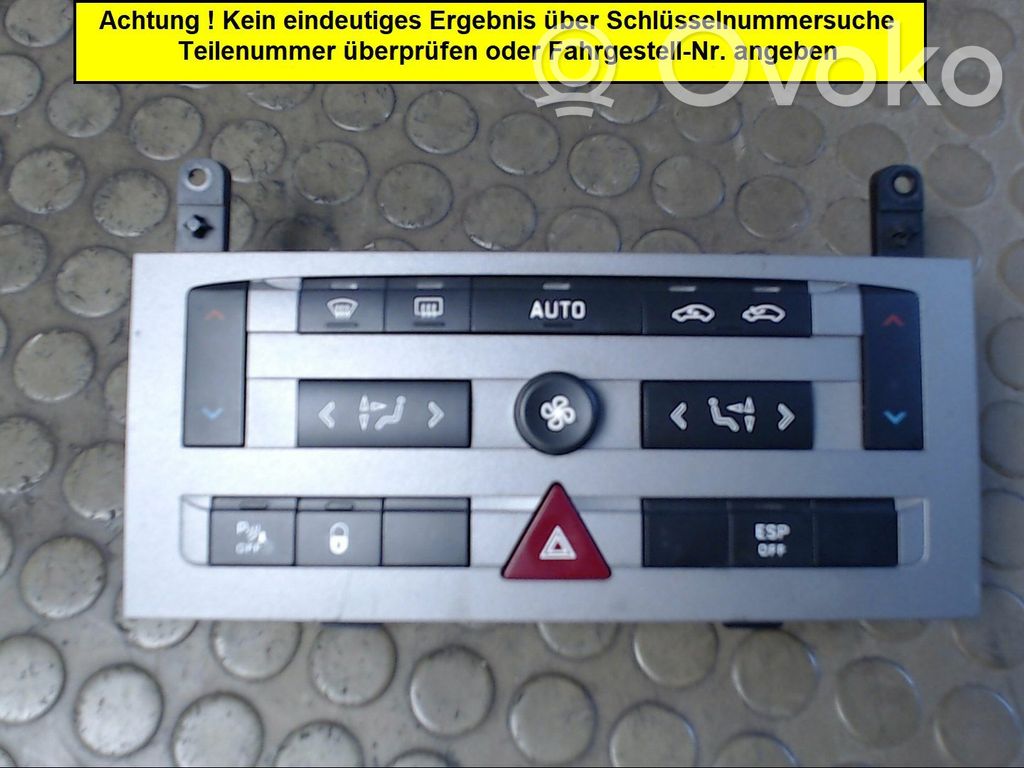 Peugeot 407 Centralina del climatizzatore 