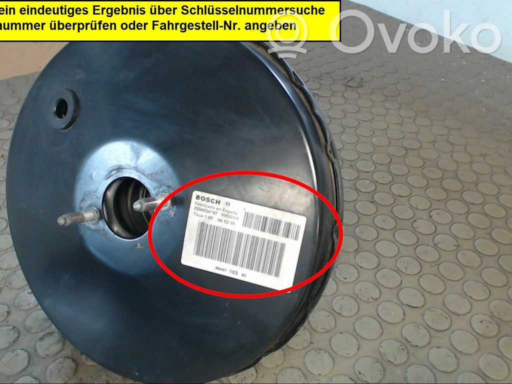 Citroen C5 Stabdžių vakuumo pūslė 