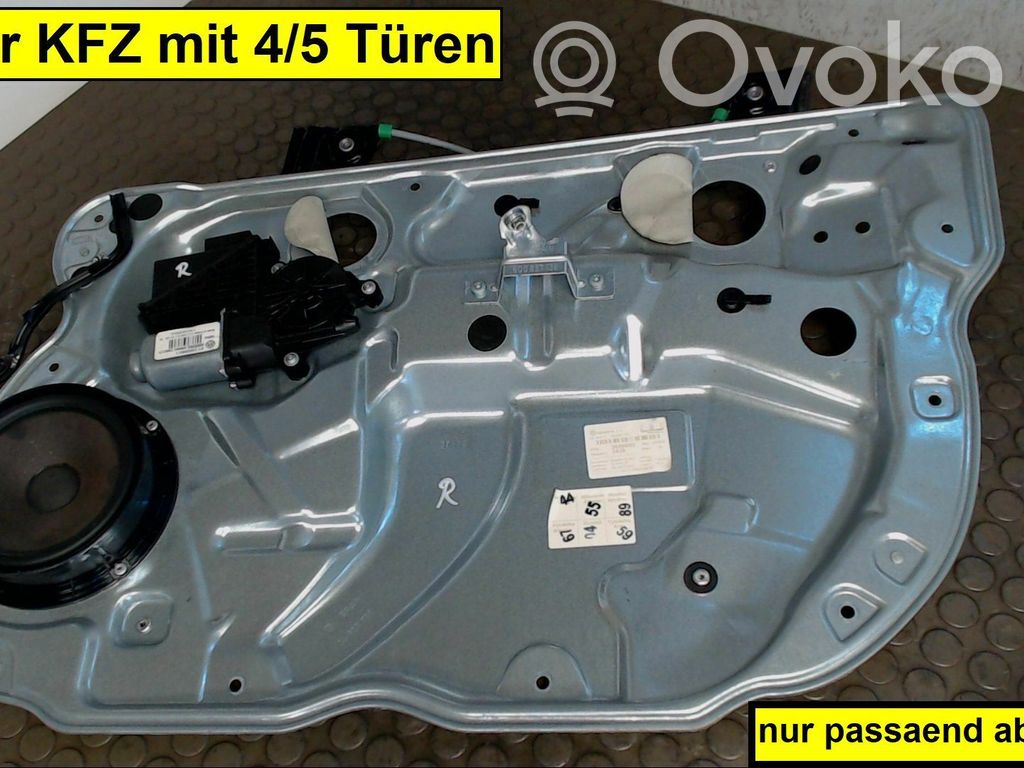 Volkswagen Polo IV 9N3 Mecanismo para subir la puerta delantera sin motor 