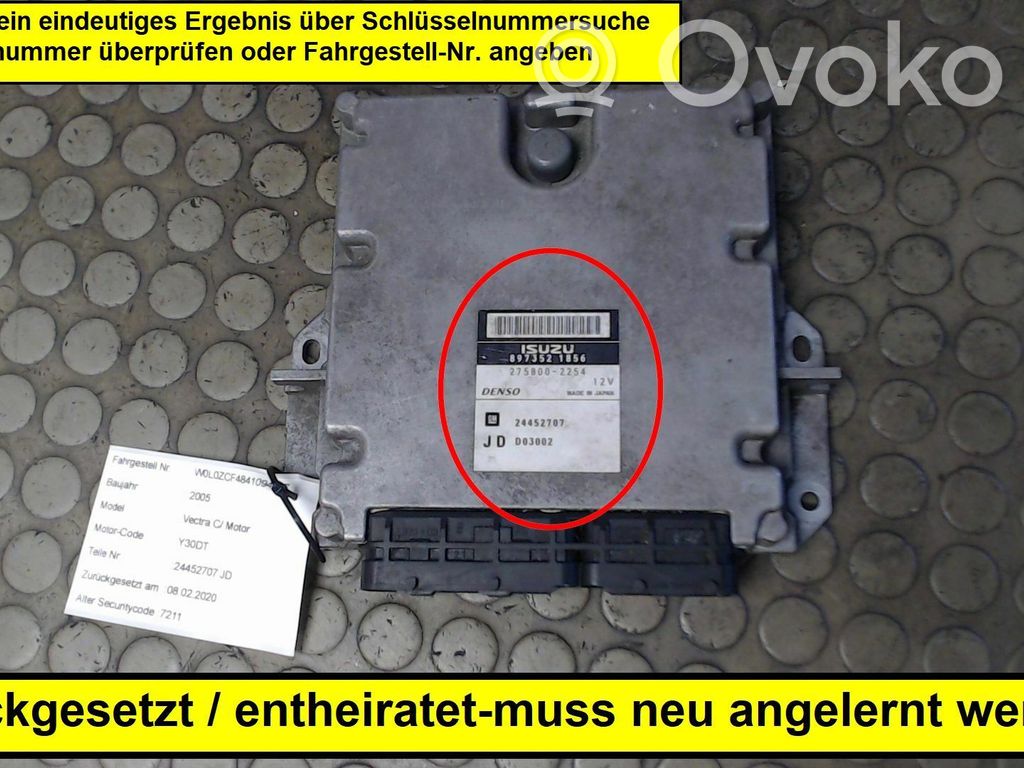 Engine control unit/module   8973521856,06235243,24452707,97258691
