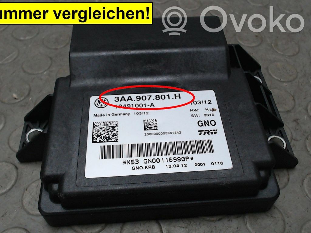 Unité de commande / module de régulateur de vitesse   3AA907801J,3AA907801H