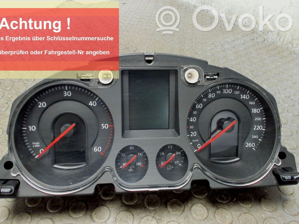 Volkswagen PASSAT B6 Mască ceasuri bord 