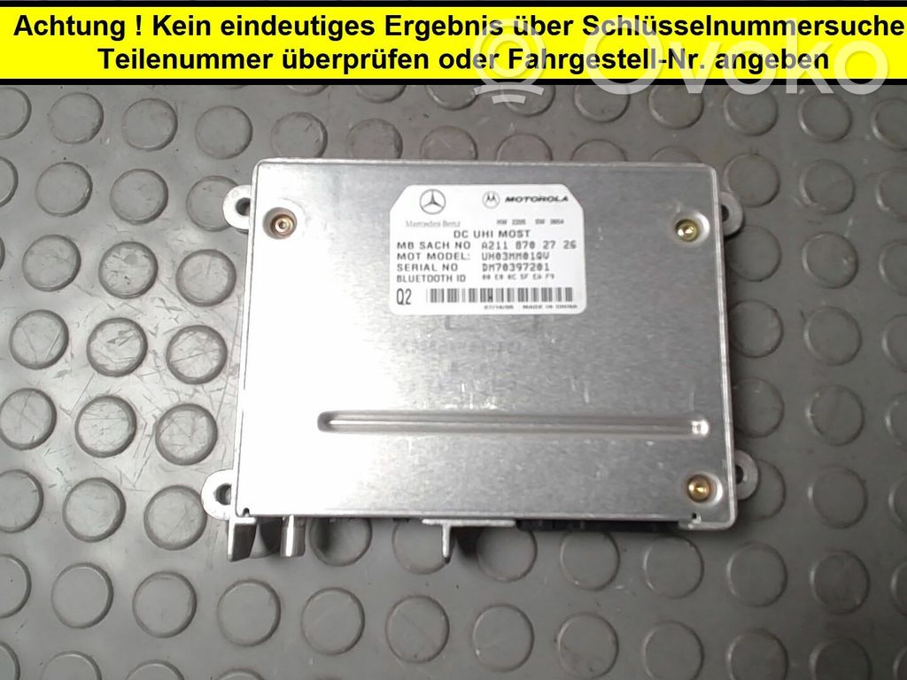 Unité de commande / module de régulateur de vitesse   A2118702726,NICHTZUTREFFEND
