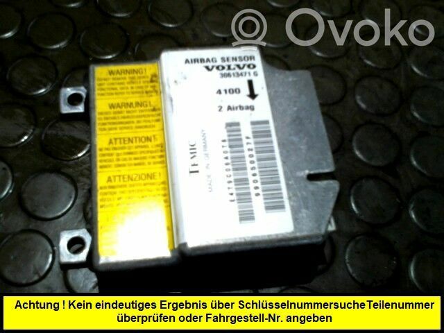Volvo S40, V40 Centralina/modulo airbag 