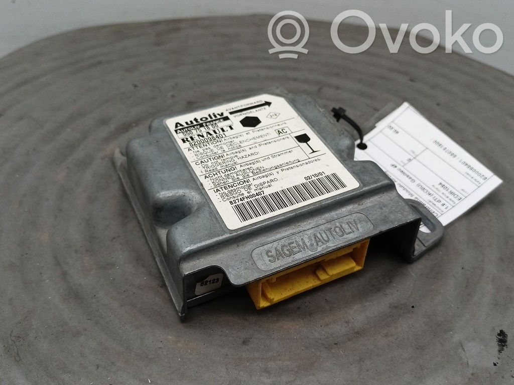 Unidad de control/módulo del Airbag   8200098401,550751800