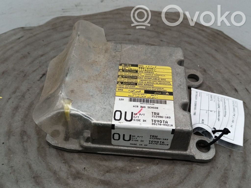 Module de contrôle airbag   891700D210,212986103,TRW
