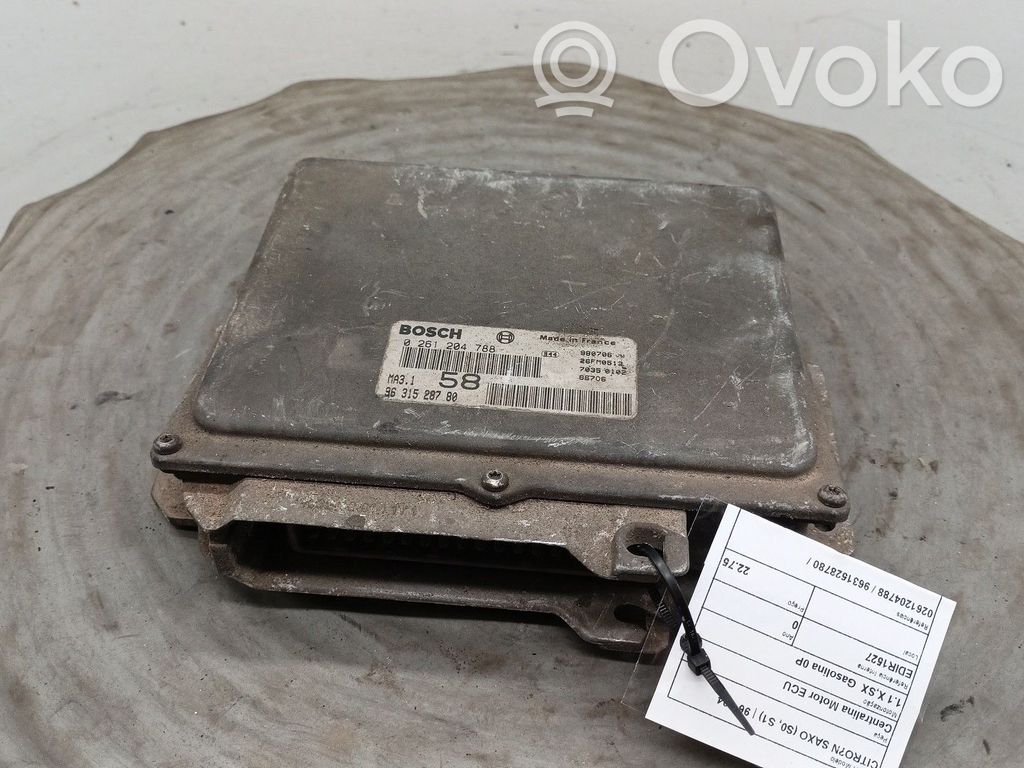 Engine control unit/module   0261204788,9631528780