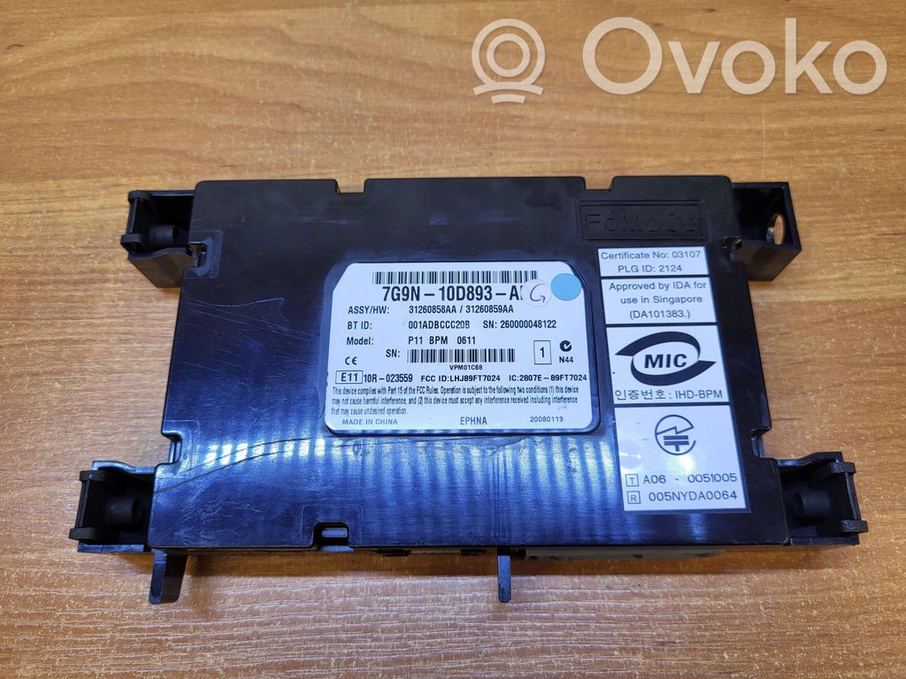 Bluetooth control unit module   7G9N10D893AC,31260859AA,31260858AA