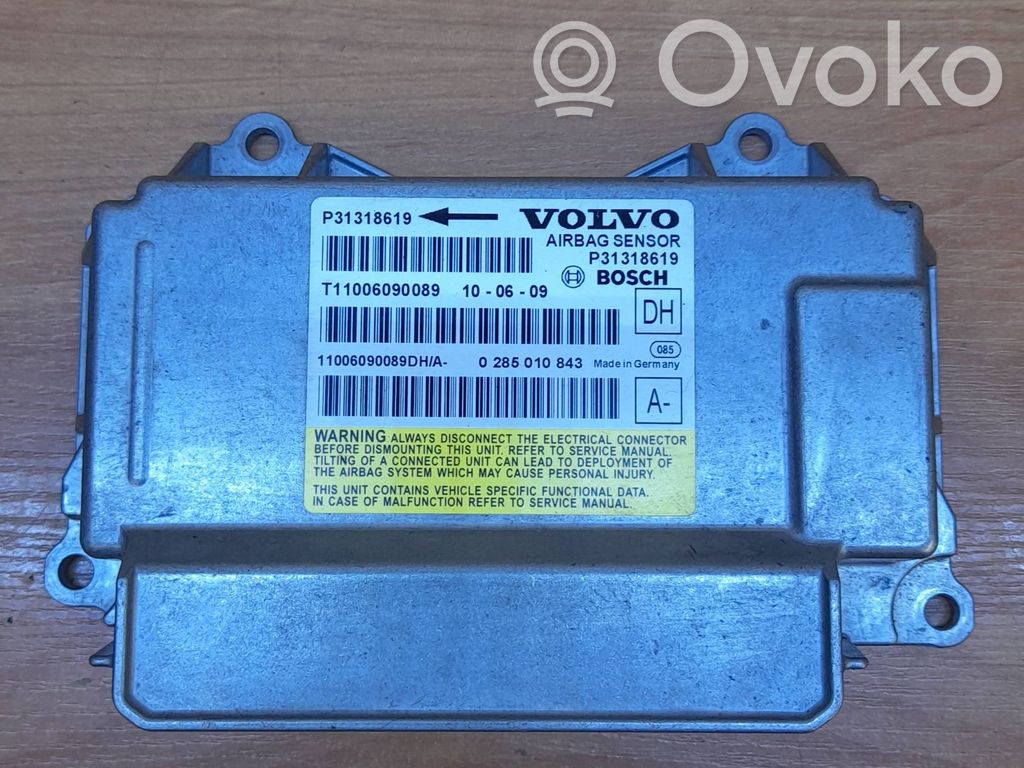 Airbag control unit/module   31318619,0285010843,T11006090089,AC131861R