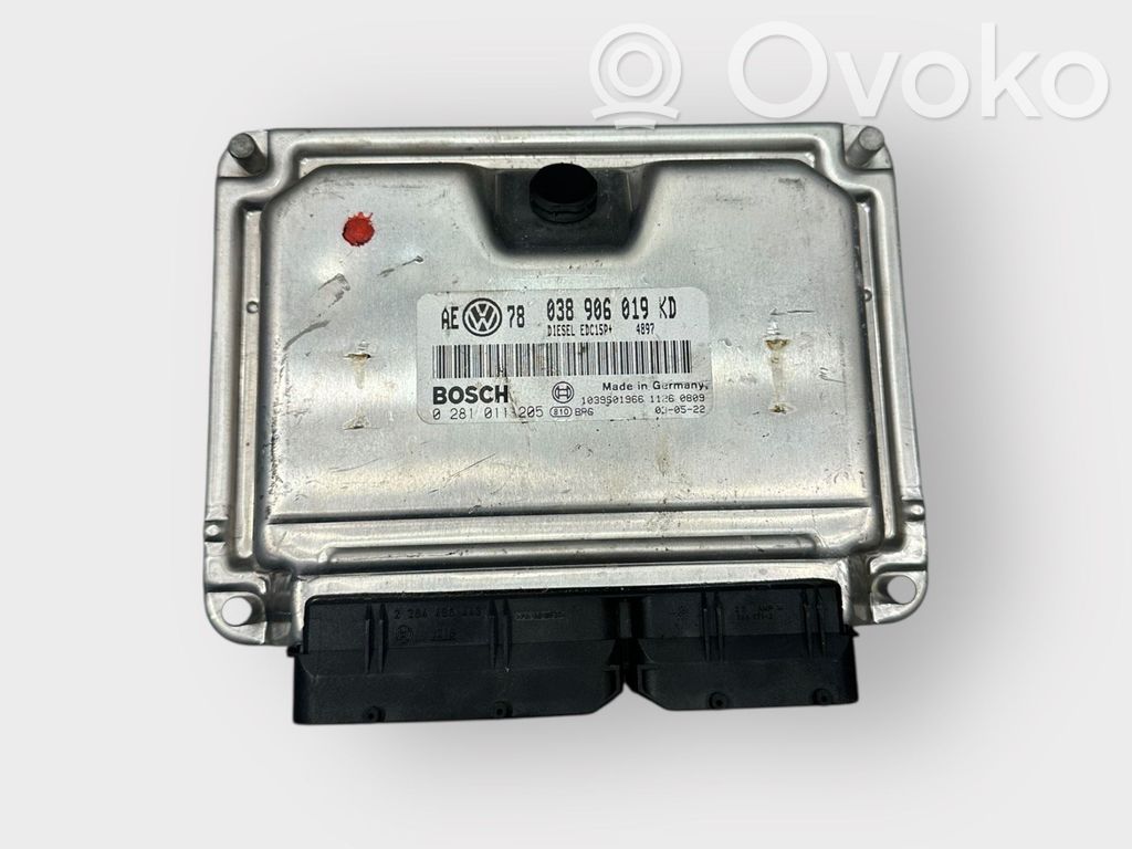 Engine control unit/module   038906019KD,1039S01966,0281011205