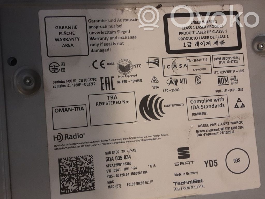 Seat Leon (5F) Unitate/modul control navigație GPS 