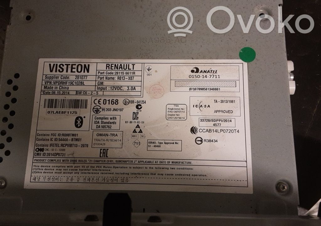 Renault Twingo III Moduł / Sterownik GPS 