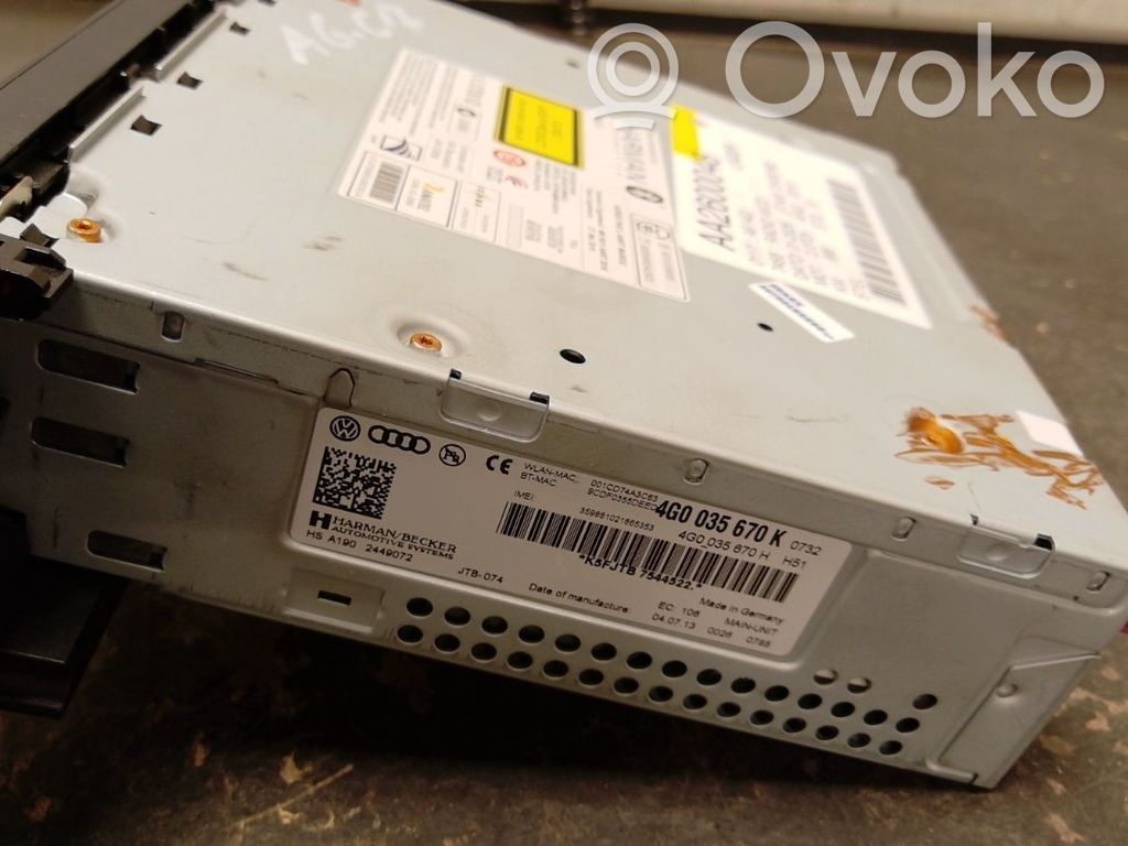 GPS navigation control unit/module   4G0035670K