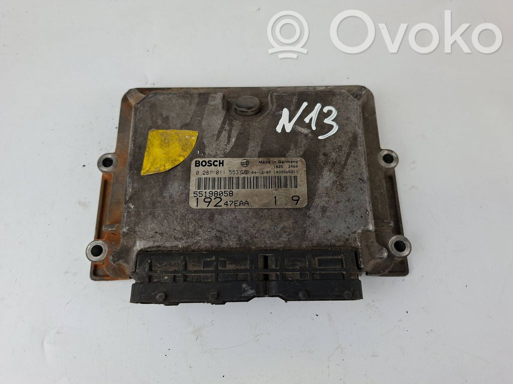 Fiat Stilo Engine control unit/module 