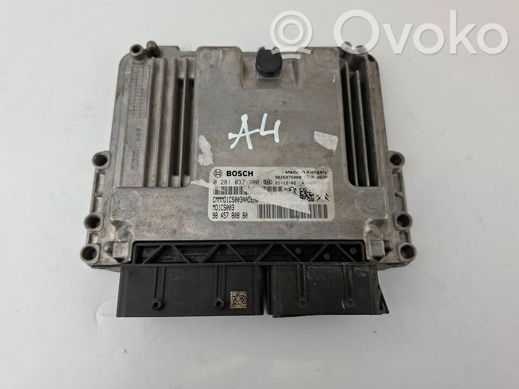 Engine control unit/module   9845780880,0281037200
